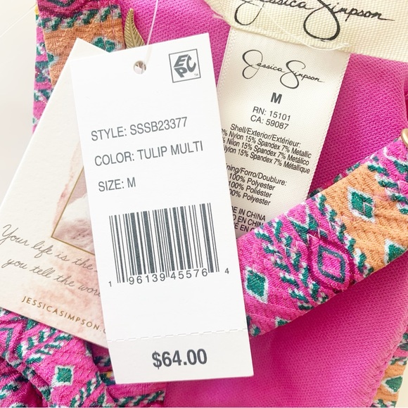 Jessica Simpson Bikini Top Size M - Picture 4 of 5